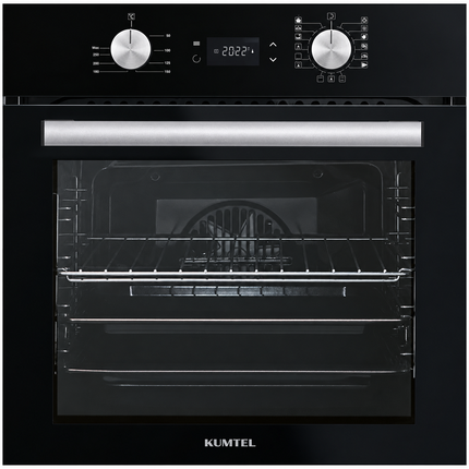 B66-SF3-Black Glass – Kumtel 60cm Built-in Electric Oven