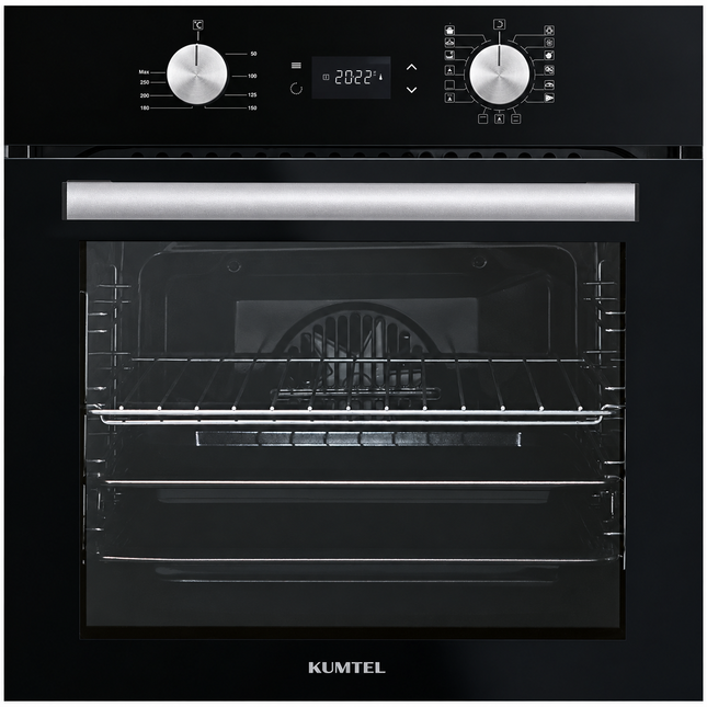 B66-SF3-Black Glass – Kumtel 60cm Built-in Electric Oven