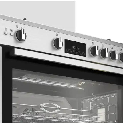 Ariston Gas Cooker, 5 Burners, Full Safety, Cast Iron Holders, Silver - ARR9 GGF 33229 XEG