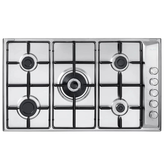 Elba Elementum Gas Built-in Hob, 90cm, 5 Burners, Stainless steel - EN90-544 XD