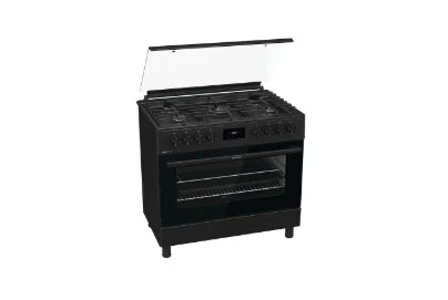 Gorenje Digital Gas Cooker, 5 Burners, 90 cm, Black - GGI9C20B