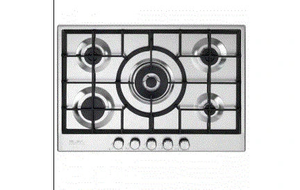 ELIO75-545 gas cooktop, 5 burners, stainless steel, 75 cm