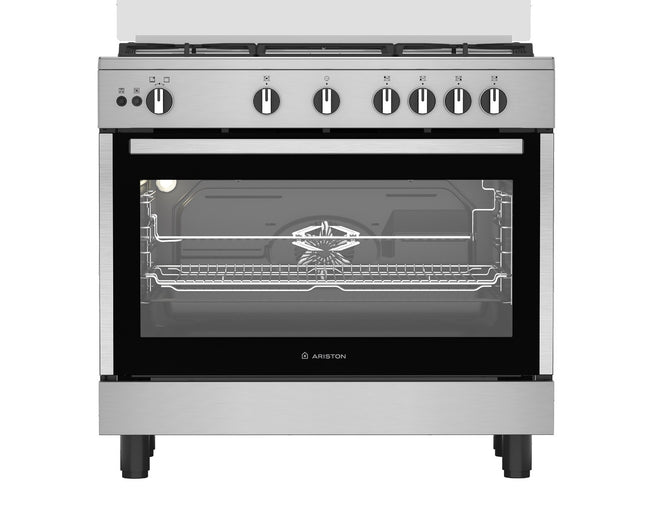 Ariston Gas Cooker , 5 Burners , Silver - ARR9 GGF 23127 XJA