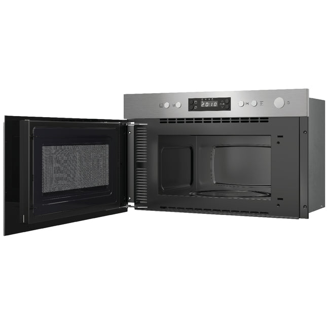 Ariston Built In Microwave Oven with Grill 22 Liter 1700 Watt , Black Silver - AM 212 XA