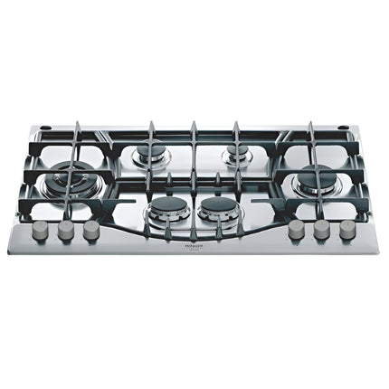 Ariston Gas Built-in Hob ,90 Centimeter 6 Burners ,Silver - PHN 961 TS/IX/A