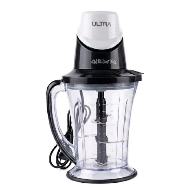 Ultra Electric Chopper with Attachments 2 Liter , 700 Watt White Black - UCH170E2