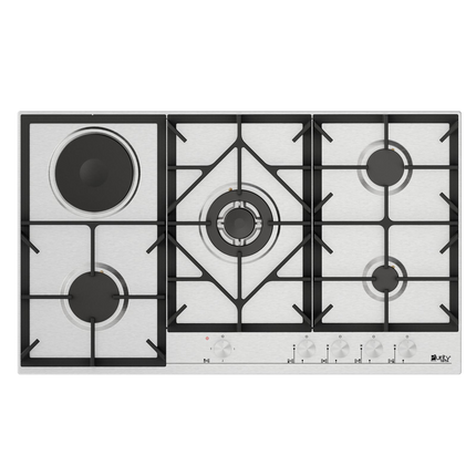 HPT909ES | 4 Gas Burner + 1 Electric Burner Heavy Duty Hob