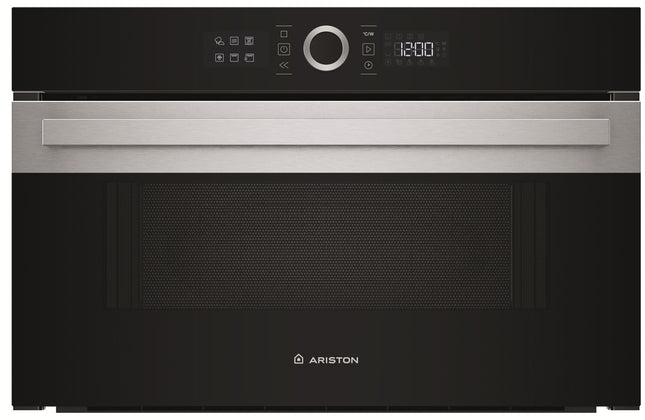 Ariston Built In Microwave Oven with Grill 31 Liter 2400 Watt , Black Silver - AMD54MXA