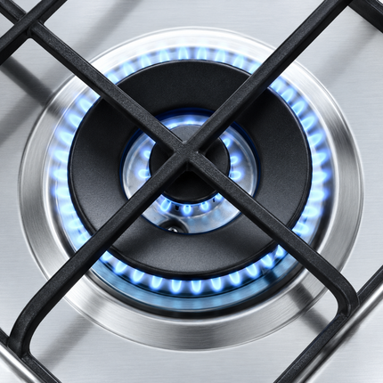 ELBA Elio Built In Gas Hob, 90 cm, 5 Burners, Stainless Steel - ELIO95-545