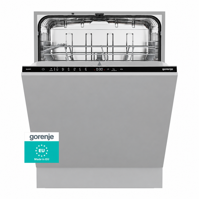 Gorenje GV642D65 Built-in Dishwasher, 14 Person, 6 Programs, Digital - Silver