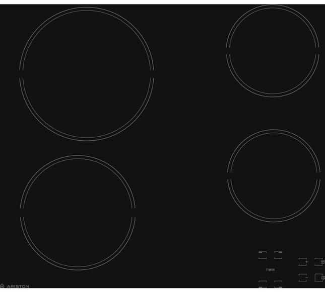 Ariston Electricity Built in Hob ,60 Centimeter 4 Burners ,Black - HR 611 C A