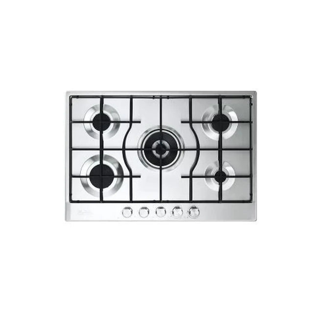 ELBA Built-In Gas Hob, 5 Burners, 75 cm, Stainless Steel - ELIO 75-545 L