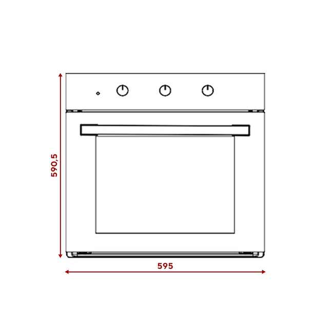 B66-SF2-Magic Glass – Kumtel 60cm Built-in Electric Oven
