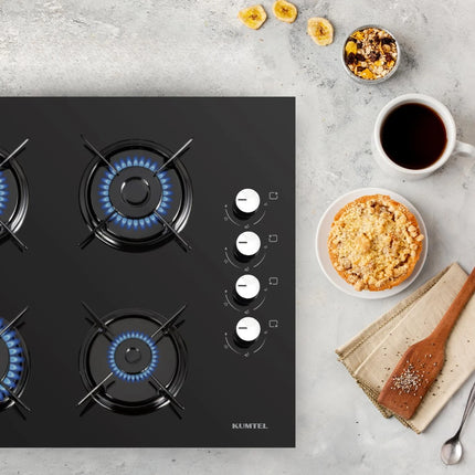 C6-40BF-BL-Glass – 60cm Built-in Hob